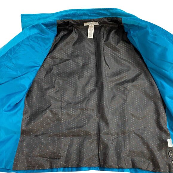 Covington Blazer Womens 14 Blue Velour Jacket Career Professional Work Office - Picture 8 of 16